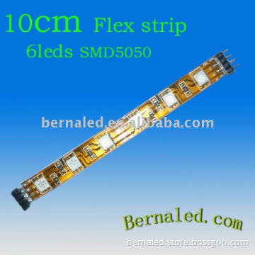 waterproof RGB led flexible strip 10cm SMD5050
